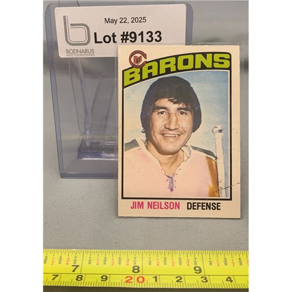 OPC 1976 Jim Neilson - Big River, SK Hockey Card - Vintage