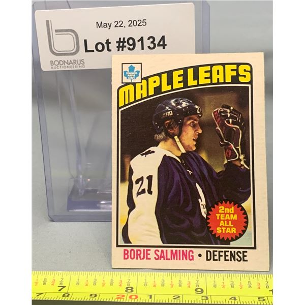 OPC 1976 Borje Salming  Toronto Maple Leafs 2nd Team All Star Hockey Card