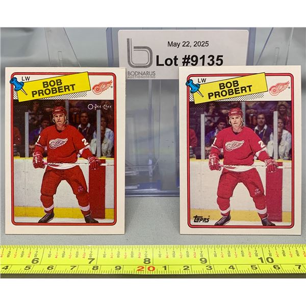 OPC & Topps 1988 Bob Probert Rookie Hockey Cards
