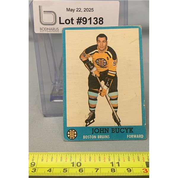 John Bucyk Topps 1962 Hockey Card