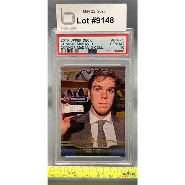 Connor McDavid CM-3 Rookie Card PSA 10 - 1st NHL Goal Hockey Card