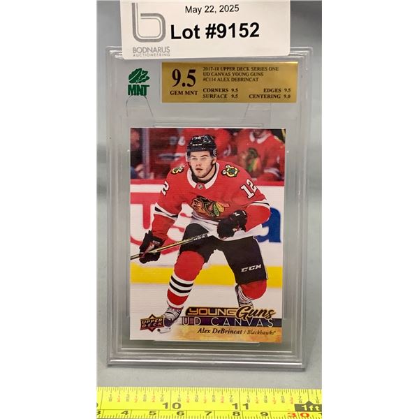 Alex DeBrincat Young Guns Canvas Graded Rookie Hockey Card