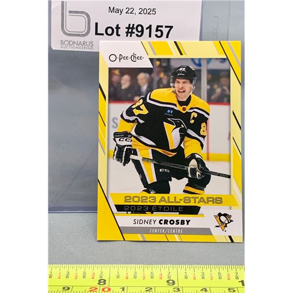 Sidney Crosby OPC Yellow 2023 All-Stars Hockey Card