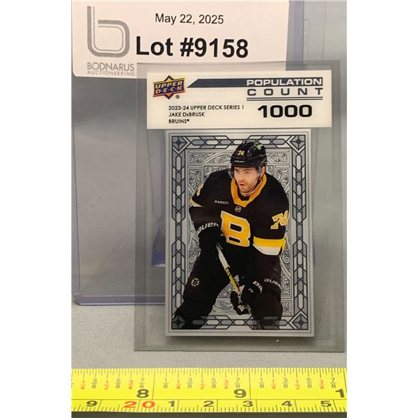 Jake DeBrusk Upper Deck Population Count 1000 Clear Cut Hockey Card