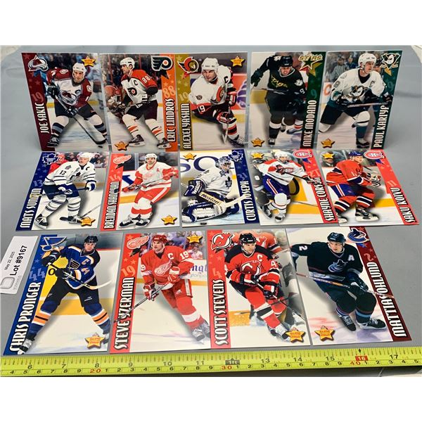 (14) Kraft All-Star Glossy 5" x 3 3/8" Collectors Hockey Cards