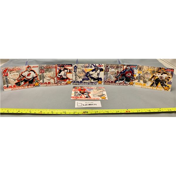 (6) JELLO Goalie Collection 4" x 3" Hockey Cards