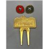 Image 2 : Vintage Brass pair of Saint Andrews old Course Scotland Ball Markers & Divot Repair Tool