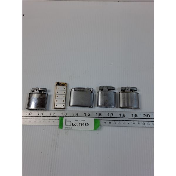 (5) Metal Vintage Lighters- As Is