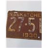 Image 2 : Saskatchewan License Plate 1930