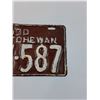 Image 3 : Saskatchewan License Trailer Plate 1930 - Repainted
