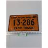 Image 1 : Saskatchewan Farm Truck License Plate 1937 - Repainted
