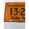 Image 2 : Saskatchewan Farm Truck License Plate 1937 - Repainted