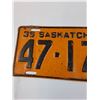 Image 2 : Saskatchewan Licence Plate 1939