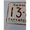 Image 2 : Saskatchewan Farm Truck License Plate 1940 - Some wear