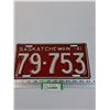 Image 1 : Saskatchewan License Plate 1941