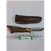 Image 1 : Primos Hunting Knife - Schrade Cut Walden Deer Antler Handle w/Sheath - 3.5" Blade Length, 10" Total