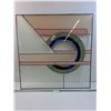 Image 1 : * Modern Geometric Style Stained Glass Window/Art - 29.25" x 29.25"-CANNOT SHIP