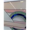 Image 2 : * Modern Geometric Style Stained Glass Window/Art - 29.25" x 29.25"-CANNOT SHIP
