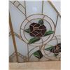 Image 2 : Pair of Stained Glass Floral Design Window/Art - Each Panel 44.5" x 30.25"-CANNOT SHIP