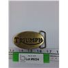 Image 1 : Vintage Solid Brass Triumph Belt Buckle - 3.5" X 2"