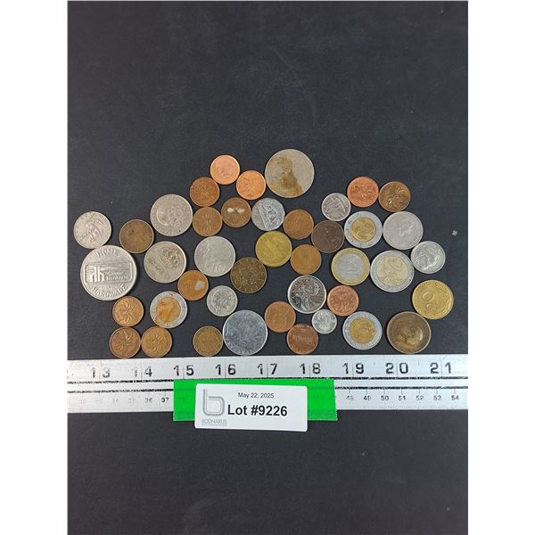 Various International, Canadian & Novelty Coins
