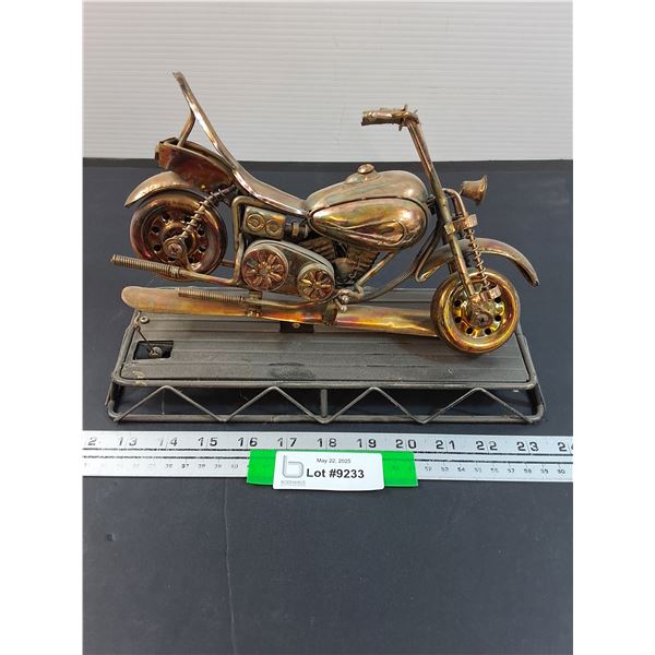 "Happy Days Are Here" Musical Motorcycle Decor - 12" x 4.5" - Works