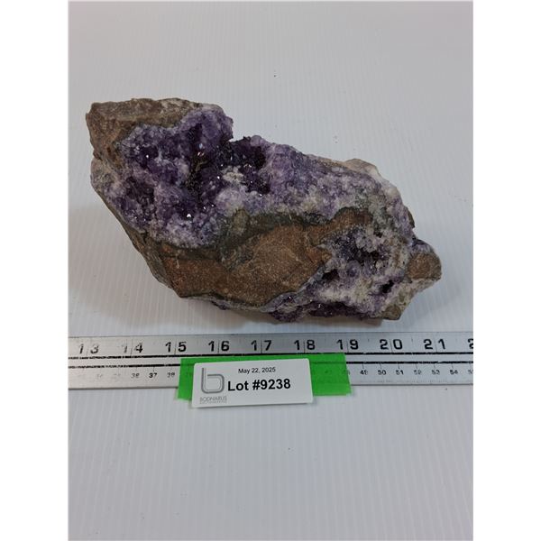 Violet Quartz Rock - 8.5" x 4.5" x 4"