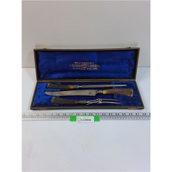 Wostenholm's Sheffield Meat Carving Knife Set in Case