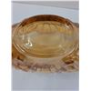 Image 5 : Peach Lustre Art Glass Dish - 15" x 4" x 5"
