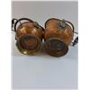 Image 5 : (2) Copper Coal Scuttle Buckets - 6" x 5" x 5"