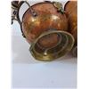 Image 6 : (2) Copper Coal Scuttle Buckets - 6" x 5" x 5"