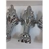 Image 4 : Set of Four Chrome Plated Metal Lions Feet - 12" x 5"