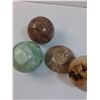 Image 4 : (3) Round Polished Rocks & One Stand - Assorted