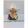 Image 1 : Gene Autry Ceramic Cowboy Cookie Jar - Right Ear Has Slight Damage - 14" x 13" x 10"