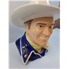 Image 2 : Gene Autry Ceramic Cowboy Cookie Jar - Right Ear Has Slight Damage - 14" x 13" x 10"