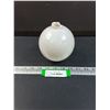 Image 1 : Milk Glass D & S Antique Lighting Rod Globe - 5" x 4"