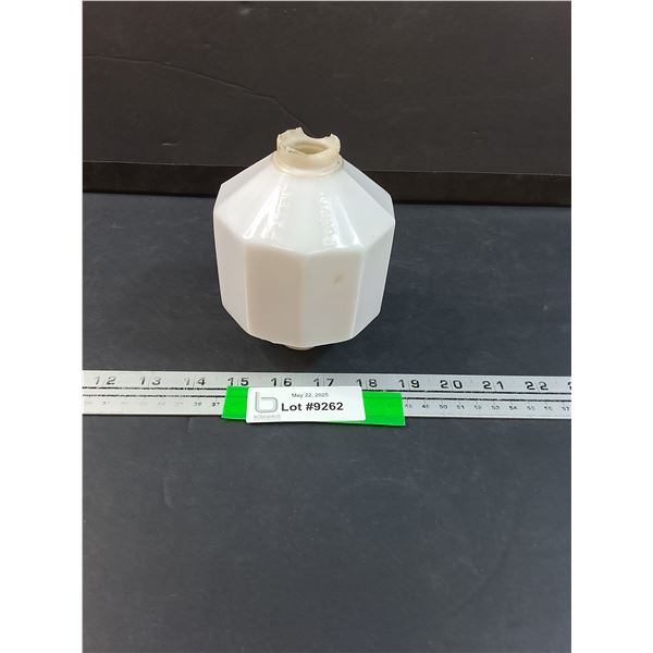 Milk Glass D & S Antique Lighting Rod Globe - 5" x 4"