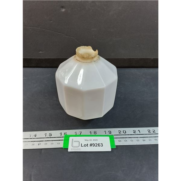 Milk Glass D & S Antique Lighting Rod Globe - 5" x 4"