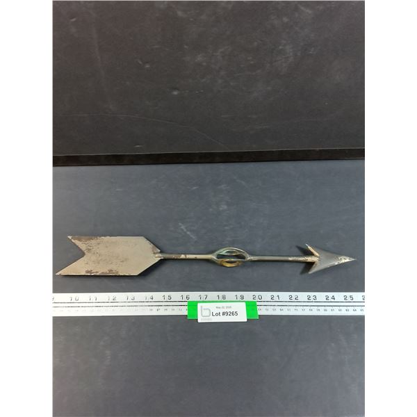 Vintage Metal Weathervane Indicator - 17" Long