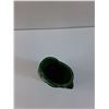 Image 3 : Vintage Chalkware Green High Gloss Fish Vase - Made in England - 7" x 5" x 3"