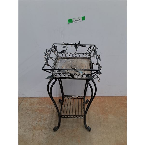 Vintage Metal Plant Stand 25 x 11" - Heavy,  CANNOT SHIP