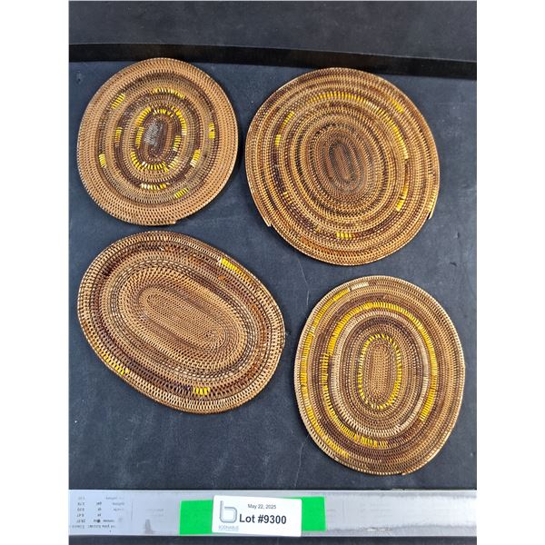 (4) Wicker Hot Plate Protector Mats