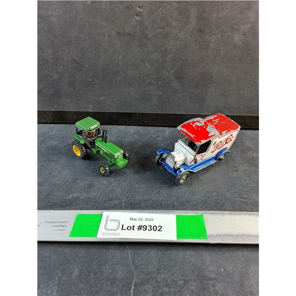 Vintage Die Cast Pepsi Cola Truck and John Deere Tractor
