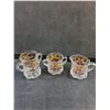 Image 3 : Antique Miniature Pressed Glass Cream & Sugar Set & Cup w/Burgundy Cherry Design