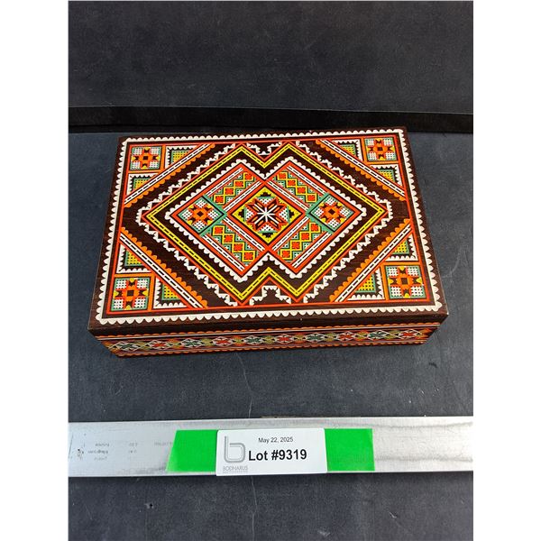 Vintage Ukrainian Hand Carved Decorative Box