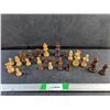 Image 1 : Vintage Hand Carved Wooden Chess Figures