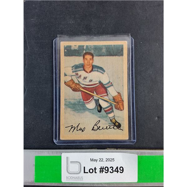 Antique Max Bentley New York Rangers Hockey Card - Authenticity Not Guaranteed