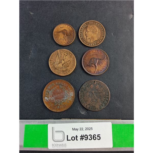 Various Antique Portuguese, Greek, French and Australian Coins