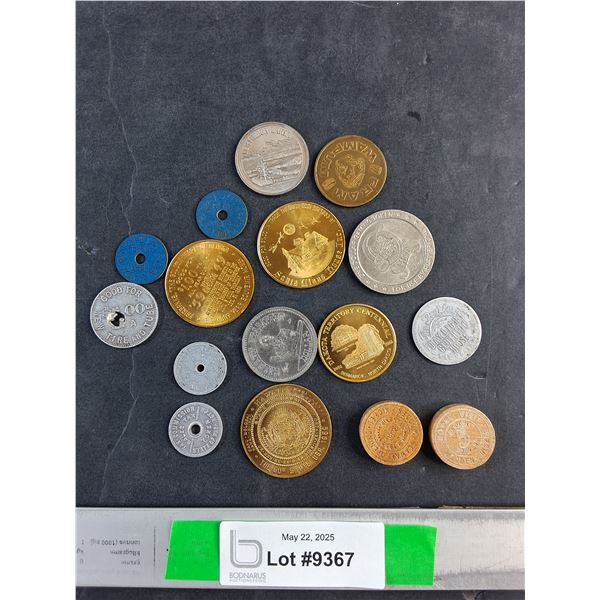 Various Vintage Coins and Tokens