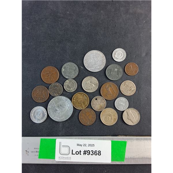 Various Vintage Coins and Tokens